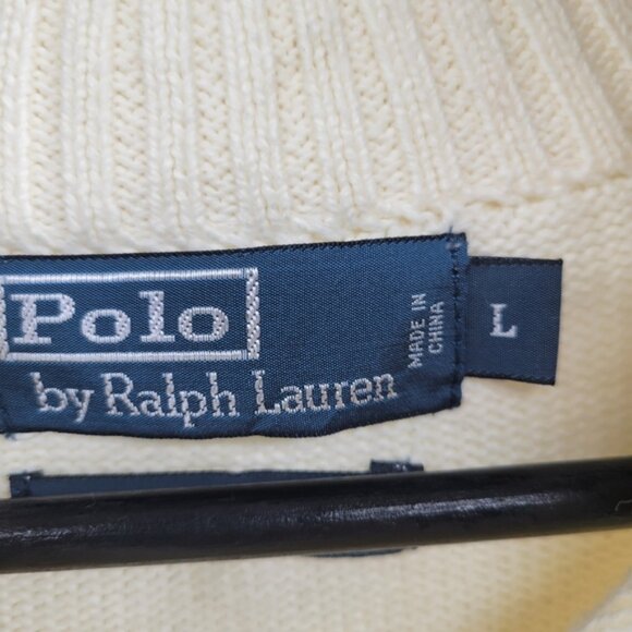 Polo Ralph Lauren Mock Neck Long Sleeve Pullover Cotton Size Large - Picture 4 of 9